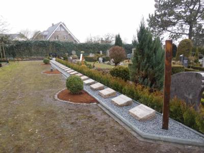 Die neu angelegte Grabreihe.