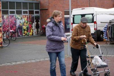 Ostergru fr die Marktbesucher