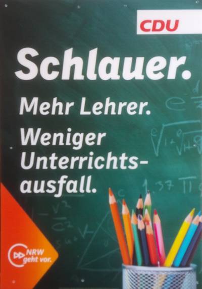 Themenplakat zur Schulpolitik