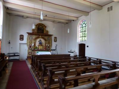 Blick ins Innerer der Wallfahrtskapelle