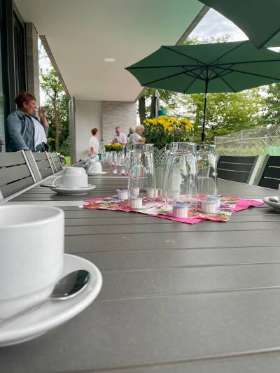 Tische sind vorbereitet