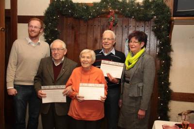 Gruppenbild Jubilare mit Vorsitzendem u. Stellvertreterin